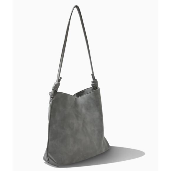 8 Other Reasons Betsy Slouch Tote Shoulder Bag – Stone Gray Suedette - NWT - Picture 2 of 9